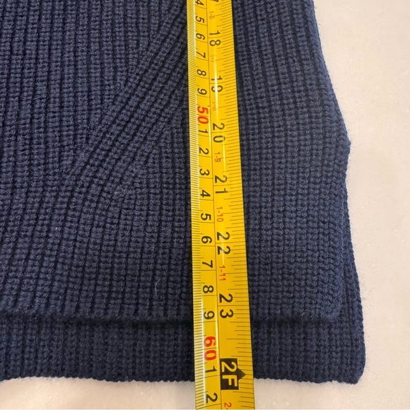 EVERLANE Women’s Navy Blue Wool Sweater Boat Neck Long Sleeve Sz M - Picture 8 of 9